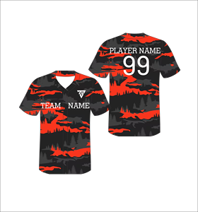 Camiseta de Béisbol Personalizada con Cuello en V, Manga Corta, Impresión Sublimada, Poliéster que Absorbe la Humedad, Unisex para Adultos, para Todas las Temporadas, con Nombre del Equipo y Logotipo - Product Image 3