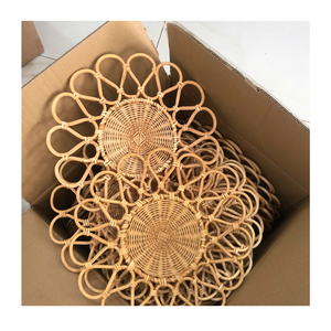 Natural Rattan Round Placemat Handmade Woven Dining <b>Table</b> <b>Mats</b> Eco Friendly Charger Plates for Wedding Party Home Decoration - Product Image 1