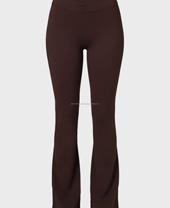 Ensemble de yoga et fitness pour femme de qualité supérieure, taille haute, jambe large, motif uni, respirant, coupe automatisée, taille XL, devant à la taille - Product Image 5