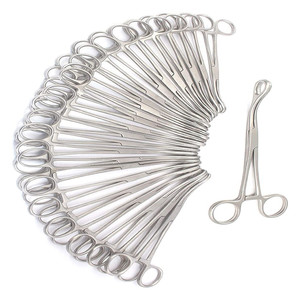 Pinzas para Esponjas, Instrumento Quirúrgico de Acero Inoxidable de Grado Médico, Pinzas Reutilizables para Aplicación de Apósitos, para Uso Hospitalario en Quirófano - Product Image 4