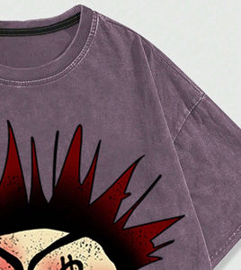T-shirt pour homme à imprimé graphique surdimensionné, manches courtes, col rond, streetwear décontracté, design personnalisé, t-shirt à manches courtes DTG - Product Image 3