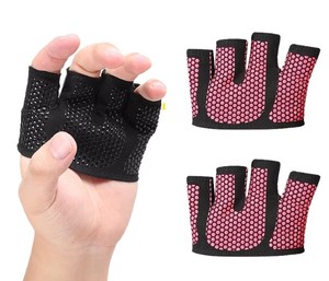 Custom Neoprene Half-finger Lightweight Sports <b>Gloves</b> Breathable Workout Gear Honeycomb Grip Padded Weightlifting Gym Exercise - Product Image 1