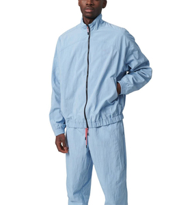 Ensemble de survêtement pour homme personnalisé, coupe-vent et pantalon, en nylon épais et polyester, à fermeture éclair, motif uni, pour l'hiver - Product Image 6