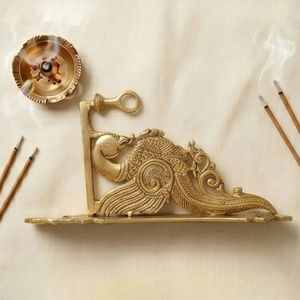 Porte-encens Dragon en Laiton Plaqué Or Fait Main de Qualité Supérieure, Sculpture Animale, Décoration d'Intérieur, Artisanat de Coulage - Product Image 1