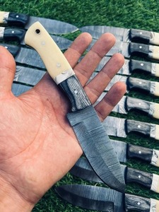 Wholesale Damascus Steel Skinning <b>Knives</b> Set Custom <b>Bone</b> & Wood <b>Handle</b> OEM Manufacturer Fixed Blade <b>Knife</b> Bulk wholesale - Product Image 1