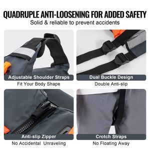 Giubbotto di Salvataggio con Galleggiabilità 85N per Sport Acquatici, Impermeabile in Nylon, Taglia XL, per Qualsiasi Attività in Acqua, Materiale in Schiuma EPE - Product Image 5