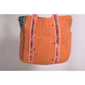Bolsa de Mano Vintage de Algodón Kantha, Bolsa de Compras Boho Hecha a Mano en India, Bolsa de Hombro Reutilizable, Bolsos Casuales Unisex, Regalo Duradero - Product Image 2