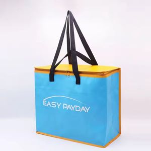 Sac isotherme personnalisé en tissu non tissé Velcro OEM/ODM 150g 200g avec fermeture éclair, fabriqué au Vietnam - Product Image 5