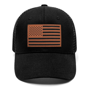 Gorra Trucker Negra con Bloques de Color, Unisex, Ajustada, con Malla Trasera, Casual, de 6 Paneles, con Decoración de Perlas, 100% Poliéster, para Uso Deportivo en las Cuatro Estaciones - Product Image 1