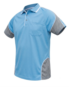 Chemises polo multi-panneaux streetwear pour hommes avec poche poitrine, chemises polo légères à séchage rapide pour hommes à bas prix - Product Image 1