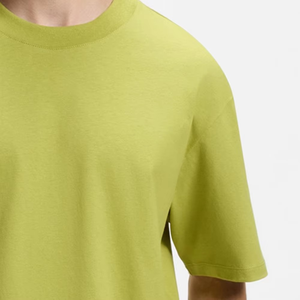 Camiseta Extra Grande Verde Lima para Hombre, Corte Holgado, Logotipo Minimalista, Estilo Urbano, Mezcla de Algodón Suave, Manga Corta, Estilo Casual - Product Image 4