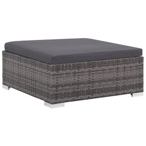 Ensemble de salon de patio en poly rotin 6 pièces avec coussins gris ensembles de jardin - Product Image 4