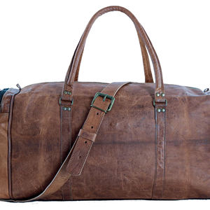 Sac de voyage classique en cuir PU avec logo personnalisé, sac de sport en vente - Product Image 5