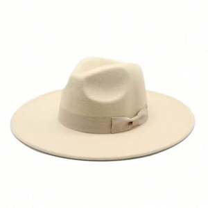 Sombreros Fedora para Mujer al por Mayor, Tendencia 2024, Ala Ancha de 9.5 cm, con Lazo a Juego, Sombrero Fedora Plano - Product Image 5