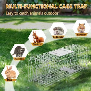Trappola Pieghevole Resistente da 24 Pollici per Procioni, Trappola Umana per Gatti e Conigli, Gabbia per Animali Vivi per Scoiattoli e Conigli, per il Controllo dei Parassiti - Product Image 6