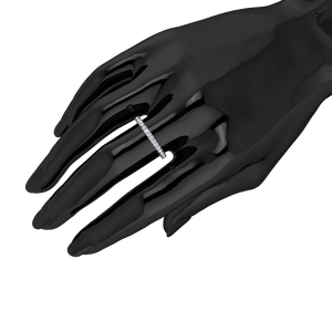 Bague Éternité Classique en Or Massif 10K, 18 Pierres, Diamant de Laboratoire 0,27 ct, Plaqué Rhodium, Certifiée IGI, Demi-Éternité Intemporelle - Product Image 2