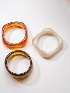 Fashionable Resin Cuff <b>Bangle</b> Bracelet <b>Indian</b> Women's Handmade High Quality Customized Carving Swirl Pattern Vintage Christmas - Product Image 2