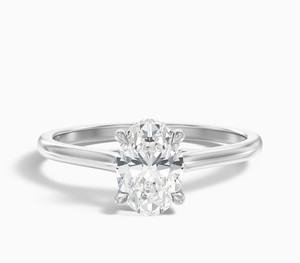 Oval Cut Moissanite Engagement Wedding Anniversary <b>Ring</b> <b>925</b> Sterling <b>Silver</b> 18k Gold Elegant Dainty Minimalist Promise <b>Ring</b> - Product Image 1