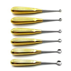 Juego de Curetas para Huesos de Forma Ovalada Premium (6 Piezas) - Acero Inoxidable |   Kit de Desbridamiento Ortopédico Reutilizable y Autoclavable - Product Image 4