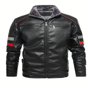 Nouveauté Veste en cuir de moto élégante pour homme Vente en gros Col rabattu Veste en cuir à fermeture éclair la plus vendue pour l'hiver - Product Image 1