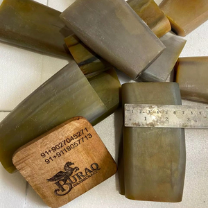 Manche de couteau 100% naturel en corne de buffle brute, pointe de corne, artisanat Buraq - Product Image 1