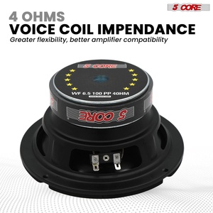 Subwoofer de voiture 6,5 pouces 100W, 5 cœurs, impédance 4 ohms, haut-parleur de remplacement pour basses profondes - Product Image 3