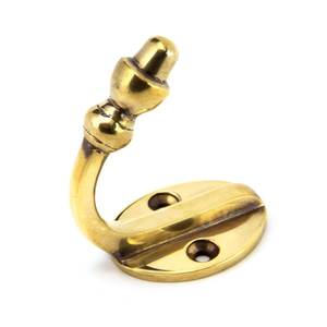 Contemporary brass wall coat <b>hook</b> created for streamlined organization and reliable support for everyday hanging needs - Product Image 2
