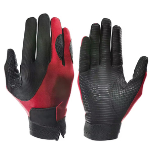 High Quality Adjustable Heavy Duty Baseball Batting Gloves Leather Full Finger Non-Slip Customized for <b>Outdoor</b> Sports - Product Image 4