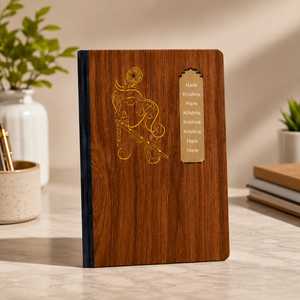 Carnet minimaliste en bois fait main, reliure spirale, couverture en bois noir et naturel, article promotionnel - Product Image 4