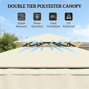 Pabellón de Barbacoa Beige para Exteriores, Ideal para Entretenimiento al Aire Libre - Product Image 3