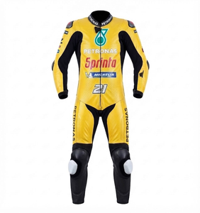 Combinaison de moto en cuir sur mesure de qualité supérieure MotoCP Racing 1 pièce, équipement de conduite avec bosse niveau 2 CE, fabriquée sur mesure - Product Image 1