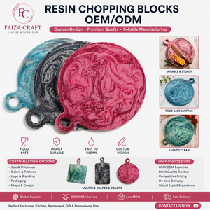 Tabla de Cortar Redonda de Resina con Diseño Marmoleado Rosa, 12 Pulgadas, Duradera, Ecológica, Apta para Lavavajillas - Product Image 1