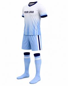 Tenue d'équipe de football professionnelle, impression par sublimation, respirante, 100% polyester, manches courtes, taille élastique, logo personnalisé, coupe athlétique - Product Image 4