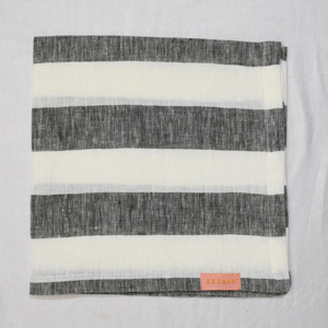 Serviette de table ZEDAAR rayée 100% lin 45x45cm, faite à la main, carrée, décoration de table, style simple, utilisation en cuisine, pour mariage et fête - Product Image 2