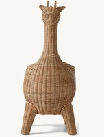 Panier de rangement pour bébé en rotin tressé écologique de haute qualité, organisateur de jouets, décoration intérieure rustique vintage mini