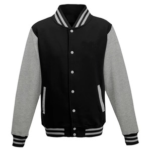 Veste universitaire personnalisée noire, grise, bordeaux, verte, violette pour hommes, veste en polaire de qualité supérieure, fabricant OEM - Product Image 1