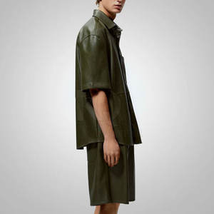 Chemises en cuir de luxe pour hommes Tissu doux et confortable Matière de qualité supérieure Idéal pour le bureau, les occasions décontractées et l'usage quotidien - Product Image 3