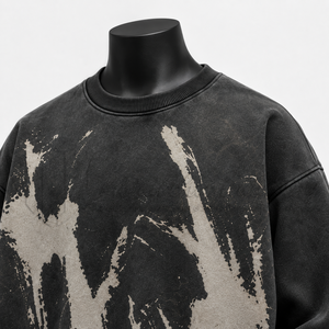 Sudadera de cuello redondo oversize para hombre con efecto tie-dye, corte regular, de algodón French Terry, estilo casual, para otoño, ropa urbana, manga larga - Product Image 6