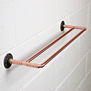 Porte-serviettes mural en métal à double rail en acier inoxydable pour salle de bain - Product Image 6