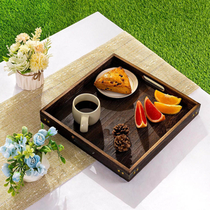 ถาดไม้วอลนัทอเมริกาใต้สไตล์โมเดิร์นอเนกประสงค์ พร้อมหูจับ - Product Image 6
