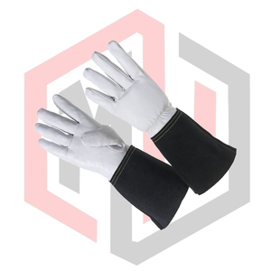 Gants de soudage TIG en cuir grainé, antistatiques, anti-chaleur, anti-coupure, résistants à la déchirure, sans silicone, sans poudre, respirants, stériles - Product Image 4
