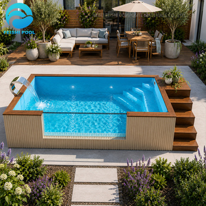 <span class=keywords><strong>Piscine</strong></span> hors sol en bois, fibre de verre et acrylique avec fenêtre, pour jardin, 20ft 40ft, jacuzzi, spa, <span class=keywords><strong>piscine</strong></span> de nage extérieure - Product Image 3
