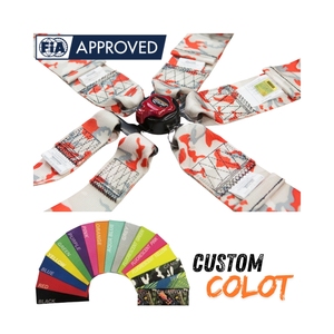 OEM ODM FIA Racing Safety Belt SPORT 6 Point Harness with T <b>Bar</b> Crutch Straps for Track Car Brand Supply Supplier - Product Image 5