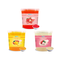 Premium kwaliteit Boba-thee met milieuvriendelijke verpakking, HALAL gecertificeerd, mango smaak met popping boba topping