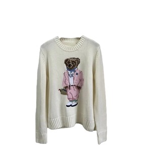 Pull en tricot jacquard personnalisé unisexe, respirant, manches longues, automne-hiver, à capuche, logo sur le devant, laine/acrylique - Product Image 2