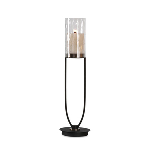 Juego de Faroles Metálicos Negros Altos y Modernos con Vidrio Ondulado, Diseño Minimalista Contemporáneo para Decoración de Hogar de Lujo, Alta Calidad - Product Image 4