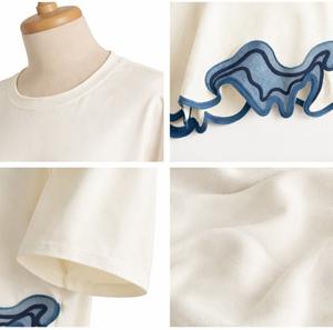 T-shirts Streetwear OEM pour femmes en coton 100% ringspun, écologiques, respirants, design personnalisé, 220g, fabriqués en Inde - Product Image 3