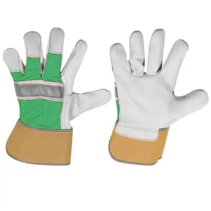 Gants de sécurité en cuir pour monteurs canadiens, en cuir de vachette grainé fluorescent, résistants à la chaleur, gants de travail industriels certifiés CE - Product Image 3