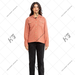Woman Blouses Cotton Office with Buttons Women Casual Turn Down Collar Long Shirts - Product Image 6