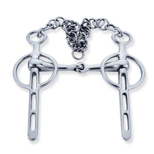 Bocado para caballo con diseño de cadena de cobre, barra retorcida y anillos ovalados para equipo de equitación, bocado occidental deslizante con rodillo. - Product Image 2